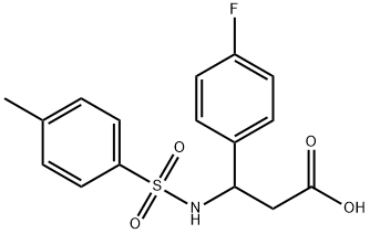 3-(4-FLUORO-PHENYL)-3-(TOLUENE-4-SULFONYLAMINO)-PROPIONIC ACID Structural