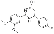 3-(3,4-DIMETHOXY-BENZOYLAMINO)-3-(4-FLUORO-PHENYL)-PROPIONIC ACID Structural