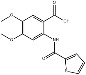 4,5-DIMETHOXY-2-[(THIOPHENE-2-CARBONYL)-AMINO]-BENZOIC ACID Structural