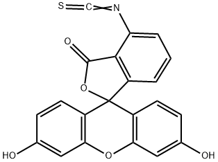 3',6'-Dihydroxy-6-isothiocyanatospiro[isobenzofuran-1(3H),9'-[9H]xanthen]-3-one Structural