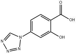 2-HYDROXY-4-(1H-TETRAZOL-1-YL)BENZOIC ACID Structural