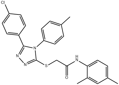 2-{[5-(4-chlorophenyl)-4-(4-methylphenyl)-4H-1,2,4-triazol-3-yl]sulfanyl}-N-(2,4-dimethylphenyl)acetamide