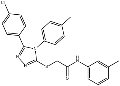 2-{[5-(4-chlorophenyl)-4-(4-methylphenyl)-4H-1,2,4-triazol-3-yl]sulfanyl}-N-(3-methylphenyl)acetamide