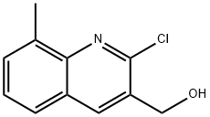 (2-CHLORO-8-METHYLQUINOLIN-3-YL)METHANOL Structural