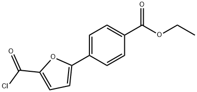 4-(5-CHLOROCARBONYL-FURAN-2-YL)-BENZOIC ACID ETHYL ESTER Structural