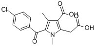 3-carboxy-5-(4-chlorobenzoyl)-1,4-dimethyl-1H-pyrrole-2-acetic acid Structural