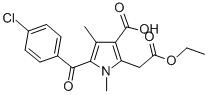 ethyl 3-carboxy-5-(4-chlorobenzoyl)-1,4-dimethyl-1H-pyrrole-2-acetate