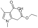 ethyl 3-carboxy-1,4-dimethyl-1H-pyrrole-2-acetate Structural