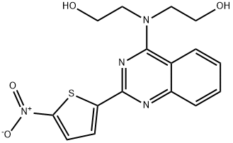 4-BIS(2-HYDROXYETHYL)AMINO-2-(5-NITRO-2-THIENYL)QUINAZOLINE Structural