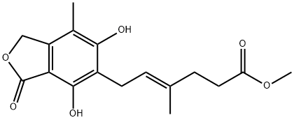 6-(4,6-DIHYDROXY-7-METHYL-3-OXO-1,3-DIHYDRO-ISOBENZOFURAN-5-YL)-4-METHYL-HEX-4-ENOIC ACID METHYL ESTER Structural