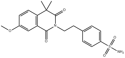 p-[2-(3,4-dihydro-7-methoxy-4,4-dimethyl-1,3-dioxo-2(1H)-isoquinolyl)ethyl]benzenesulphonamide Structural