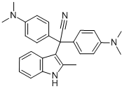 BIS(4-N,N-DIMETHYL AMINOPHENYL)-(2-METHYL INDOL-3-YL)ACETONITRILE Structural