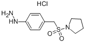 4-(1-Pyrrolidinylsulforylmenthyl)phenylhydrazine hydrochloride Structural Picture