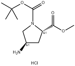 N-Boc-trans-4-amino-L-proline methyl ester hydrochloride Structural