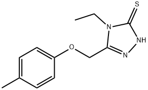 4-ETHYL-5-[(4-METHYLPHENOXY)METHYL]-4H-1,2,4-TRIAZOLE-3-THIOL Structural