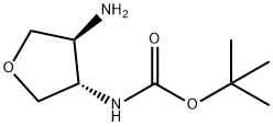 Carbamic acid, [(3S,4S)-4-aminotetrahydro-3-furanyl]-, 1,1-dimethylethyl ester Structural