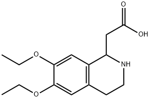 6,7-DIETHOXY-1,2,3,4-TETRAHYDROISOQUINOLINE-1-ACETIC ACID Structural