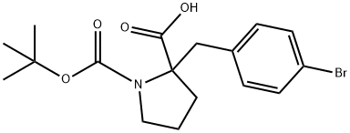 BOC-<ALPHA>-(4-BROMBENZYL)-DL-PRO-OH Structural