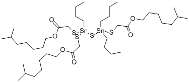 triisooctyl 2,2',2''-[(1,1,3-tributyldistannathian-1-yl-3-ylidene)tris(thio)]triacetate Structural