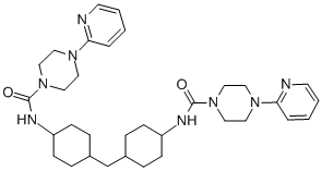 N,N'-(METHYLENEDICYCLOHEXYL)BIS[4-(2-PYRIDYL)-1-PIPERAZINECARBOXAMIDE] Structural