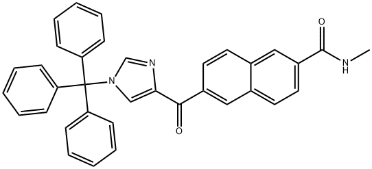 N-Methyl-6-(1-trityl-1H-iMidazole-4-carbonyl)-2-naphthaMide Structural