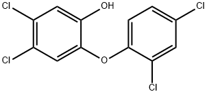 4,5-dichloro-2-(2,4-dichlorophenoxy)phenol Structural