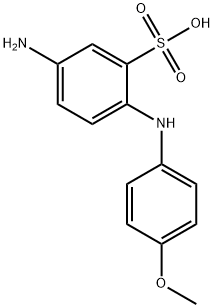 5-amino-2-(p-methoxyanilino)benzenesulphonic acid Structural