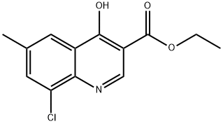 8-CHLORO-4-HYDROXY-6-METHYLQUINOLINE-3-CARBOXYLIC ACID ETHYL ESTER Structural