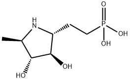 Phosphonic acid, [2-[(2R,3R,4R,5R)-3,4-dihydroxy-5-methyl-2-pyrrolidinyl]ethyl]- (9CI) Structural