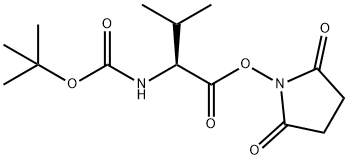 tert-Butoxycarbonyl-L-valine N-hydroxysuccinimide ester Structural