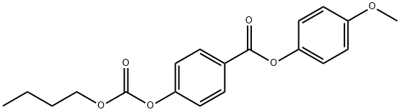 N-BUTYL 4-(4'-METHOXYPHENOXYCARBONYL)PHENYL CARBONATE Structural