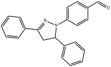 4-(3,5-Diphenyl-4,5-dihydro-1H-pyrazol-1-yl)benzaldehyde Structural