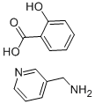 salicylic acid, compound with pyridine-3-methylamine (1:1)         