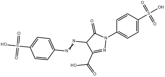 4,5-dihydro-5-oxo-1-(4-sulphophenyl)-4-[(4-sulphophenyl)azo]-1H-pyrazole-3-carboxylic acid Structural