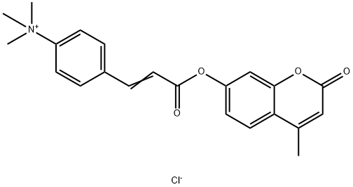 4-METHYLUMBELLIFERYL P-TRIMETHYLAMMONIUM CINNAMATE CHLORIDE Structural