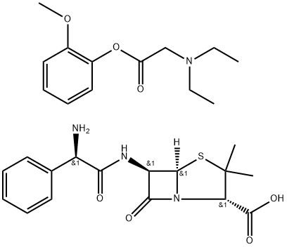 diethyl[2-(2-methoxyphenoxy)-2-oxoethyl]ammonium [2S-[2alpha,5alpha,6beta(S*)]]-6-[(aminophenylacetyl)amino]-3,3-dimethyl-7-oxo-4-thia-1-azabicyclo[3.2.0]heptane-2-carboxylate       