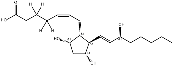 9ALPHA-11ALPHA, 15S-TRIHYDROXY-PROSTA-5Z, 13E-DIEN-1-OIC-3,3,4,4-D4 ACID