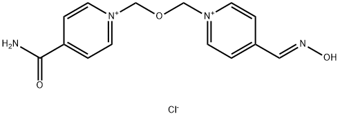 Pyridinium, 4-carbamoyl-4'-formyl-1,1'-(oxydimethylene)di-, dichloride, 4'-oxime Structural