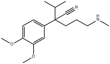 RAC D 617 (N-METHYL-4-(3,4-DIMETHOXYPHENYL)-4-CYANO-5-METHYLHEXYLAMINE) Structural