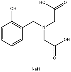 disodium N-(carboxylatomethyl)-N-[(2-hydroxyphenyl)methyl]glycinate Structural