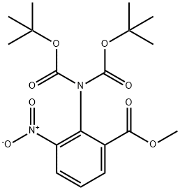 2-[Bis[(1,1-diMethylethoxy)carbonyl]aMino]-3-nitrobenzoic Acid Methyl Ester Structural