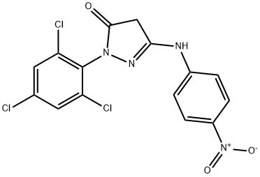 1-(2,4,6-TRICHLOROPHENYL)-3-(P-NITROANILINO)-2-PYRAZOLINE-5-ONE Structural