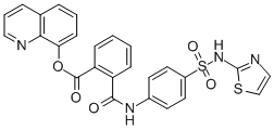 8-quinolyl 2-[[[4-[(thiazole-2-ylamino)sulphonyl]phenyl]amino]carbonyl]benzoate  Structural