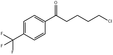 5-CHLORO-1-OXO-1-(4-TRIFLUOROMETHYLPHENYL)PENTANE Structural