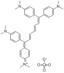 DIMETHYL[4-[1,7,7-TRIS(4-DIMETHYLAMINOPHENYL)-2,4,6-HEPTATRIENYLIDENE]-2,5-CYCLOHEXADIEN-1-YLIDENE]AMMONIUM PERCHLORATE Structural