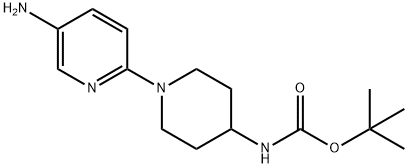 TERT-BUTYL 1-(5-AMINOPYRIDIN-2-YL)PIPERIDIN-4-YLCARBAMATE Structural