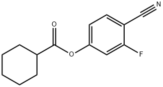 Cyclohexanecarboxylic acid, 4-cyano-3-fluorophenyl ester Structural