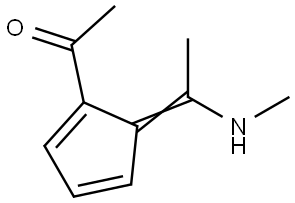 Ethanone, 1-[5-[1-(methylamino)ethylidene]-1,3-cyclopentadien-1-yl]- (9CI) Structural
