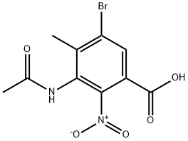 5-BROMO-2-NITRO-3-ACETYL-AMINO-4-METHYLBENZOIC ACID Structural