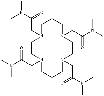 1,4,8,11-Tetrakis(dimethylaminocarbonylmethyl)-1,4,8,11-tetraazacyclotetradecane Structural